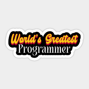 World's Greatest Programmer! Sticker